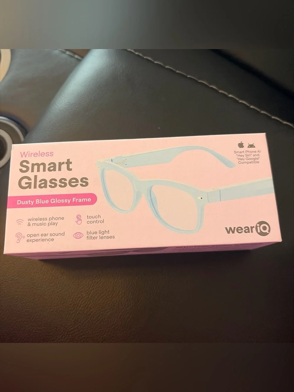 Wireless Smart Glasses - Dusty Blue Glossy Frame